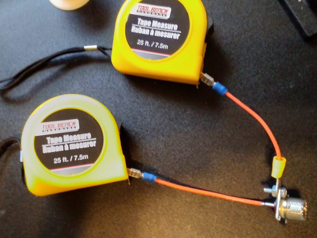 Dollar Tree Broomstick Tape Measure Dipole Antenna