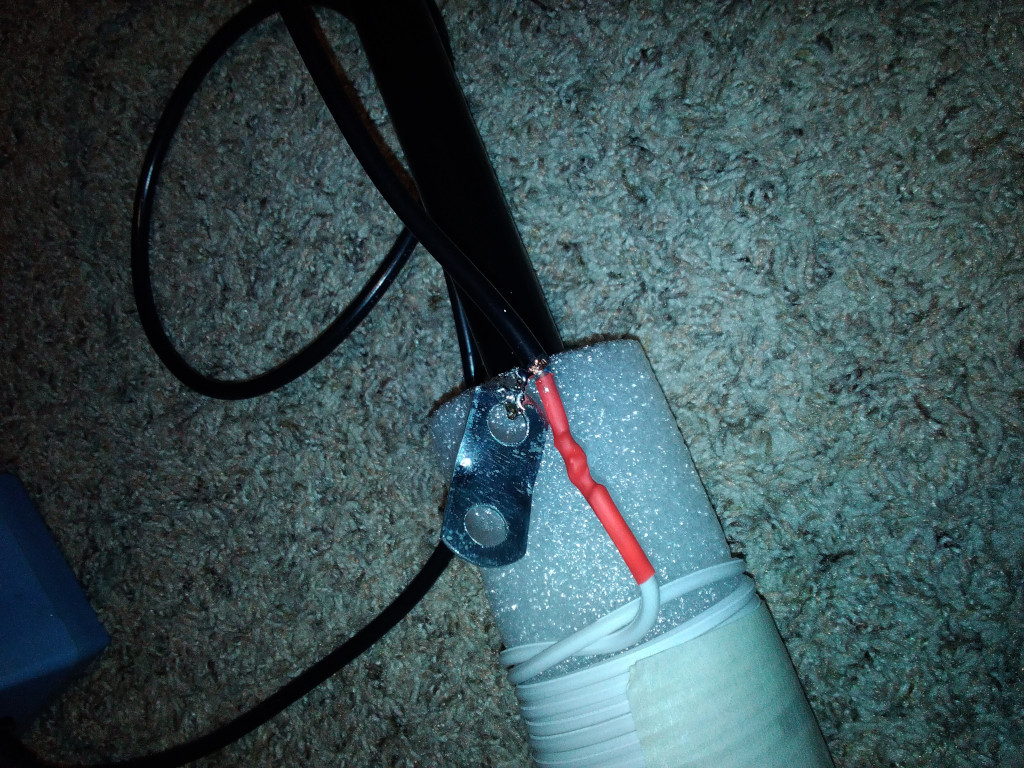 Dollar Tree Broomstick Vertical Antenna, finishing